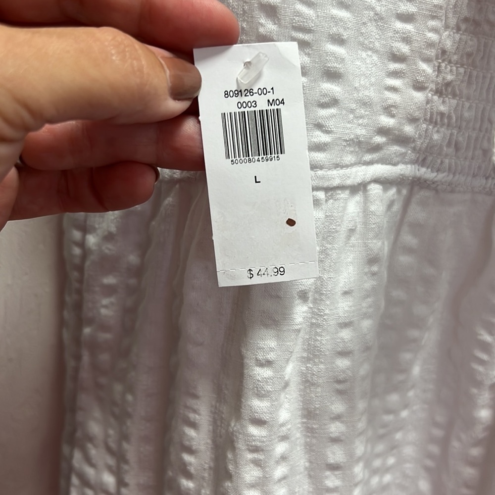 Old Navy White Textured Midi Dress - Picture 4 of 6